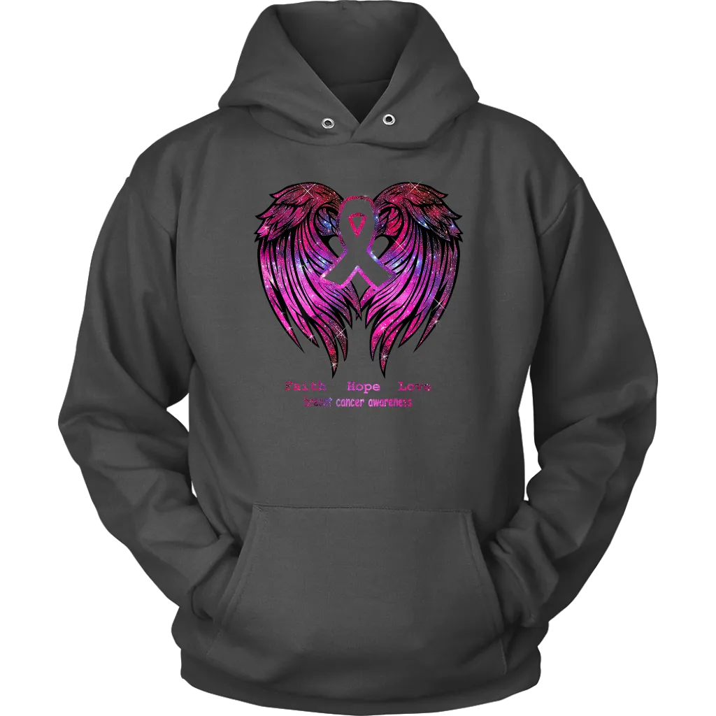 Breast Cancer Sweatshirt with Wings | October | Breast Cancer Month | Cancer Awareness | Pink Month