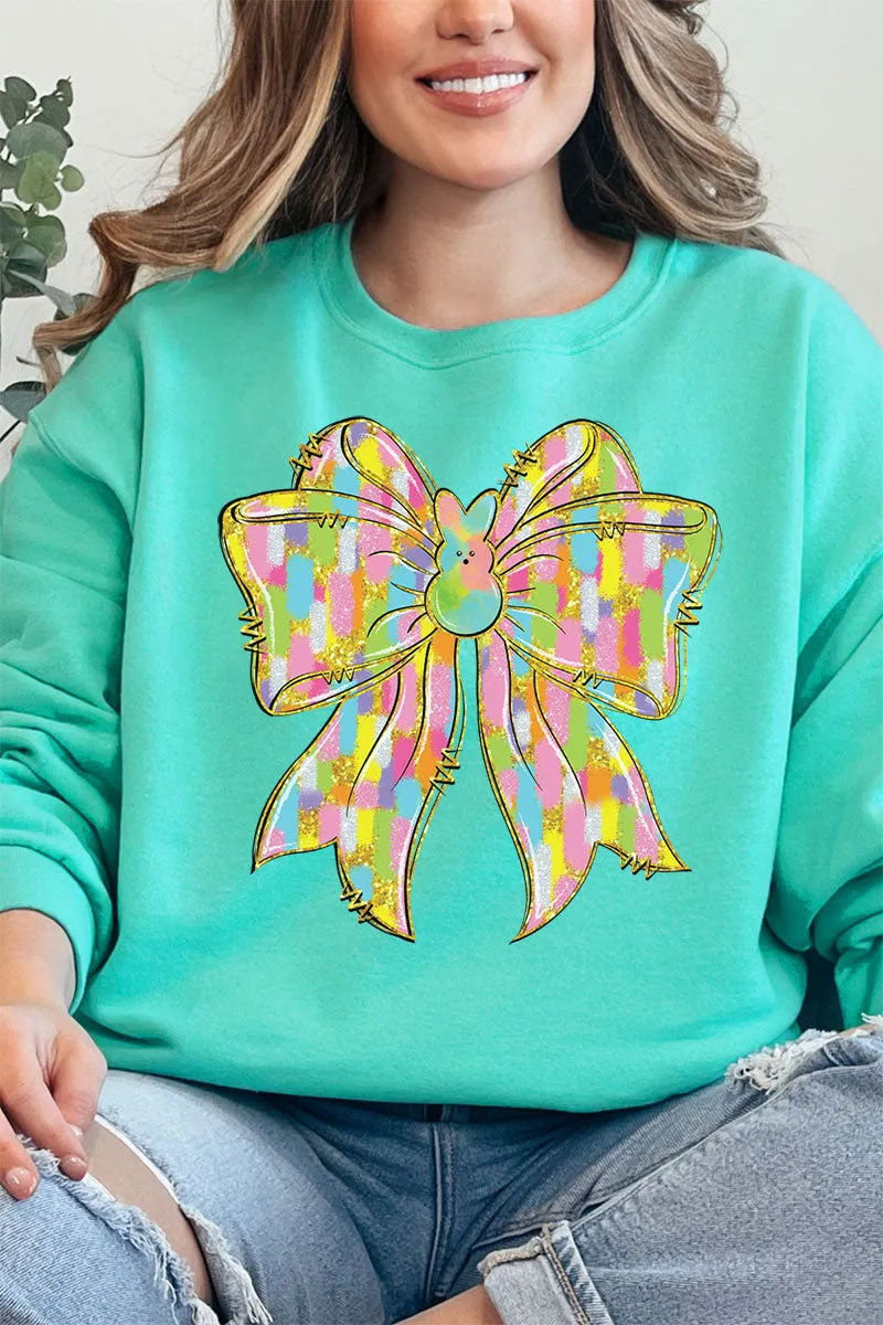 Brushed Peep Coquette Bow Unisex NuBlend Crew Sweatshirt