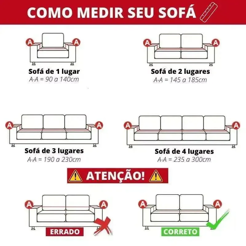 Capa para Sofá de Chenille Bege