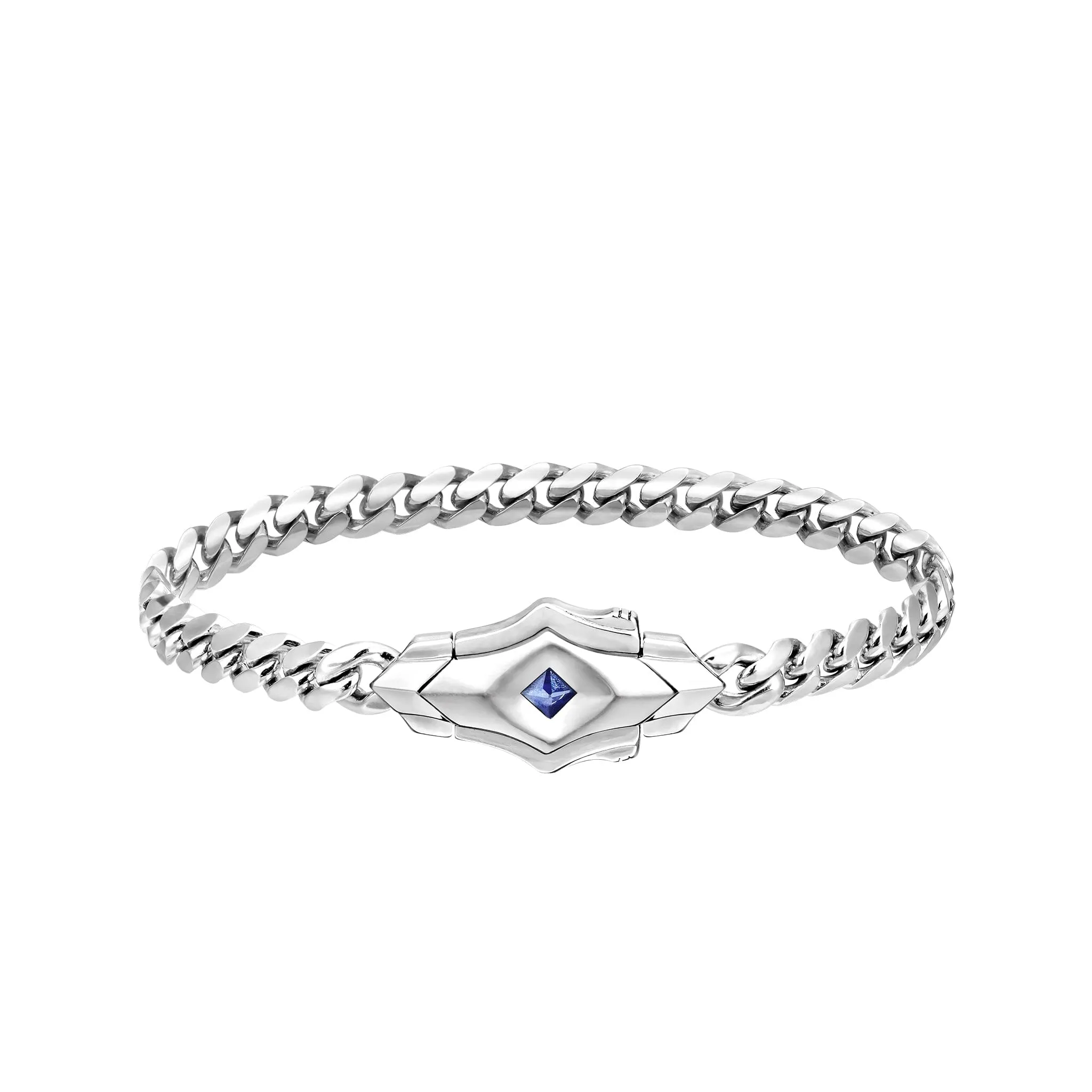 Ceylon Sapphire Link Chain Bracelet