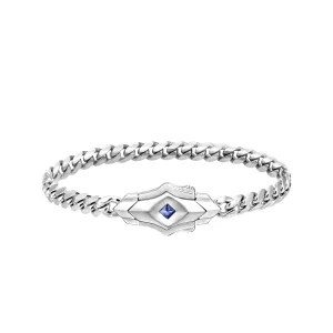 Ceylon Sapphire Link Chain Bracelet