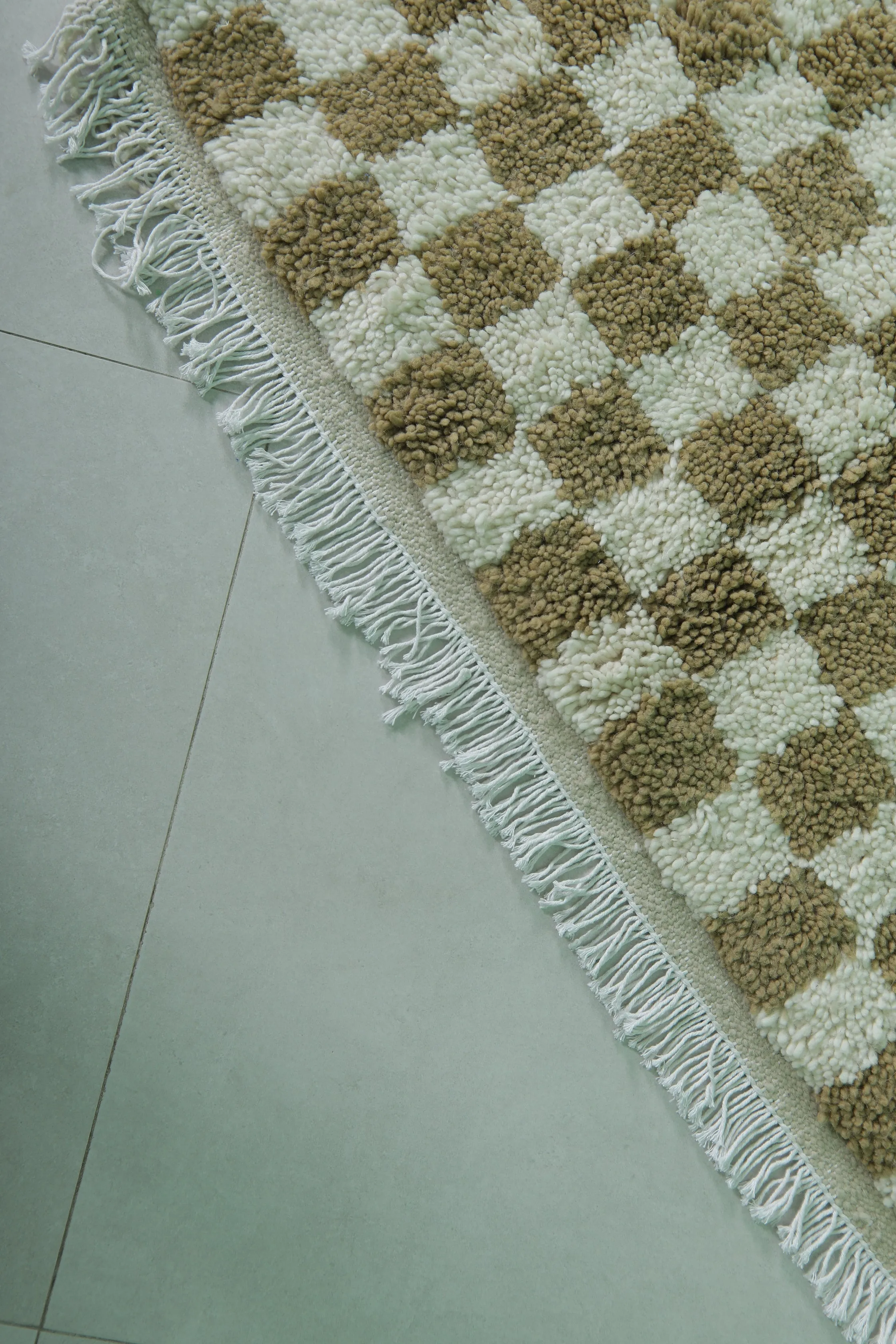 Checkered Beni Ourain Rug - 3.5 x 3.3 Feet