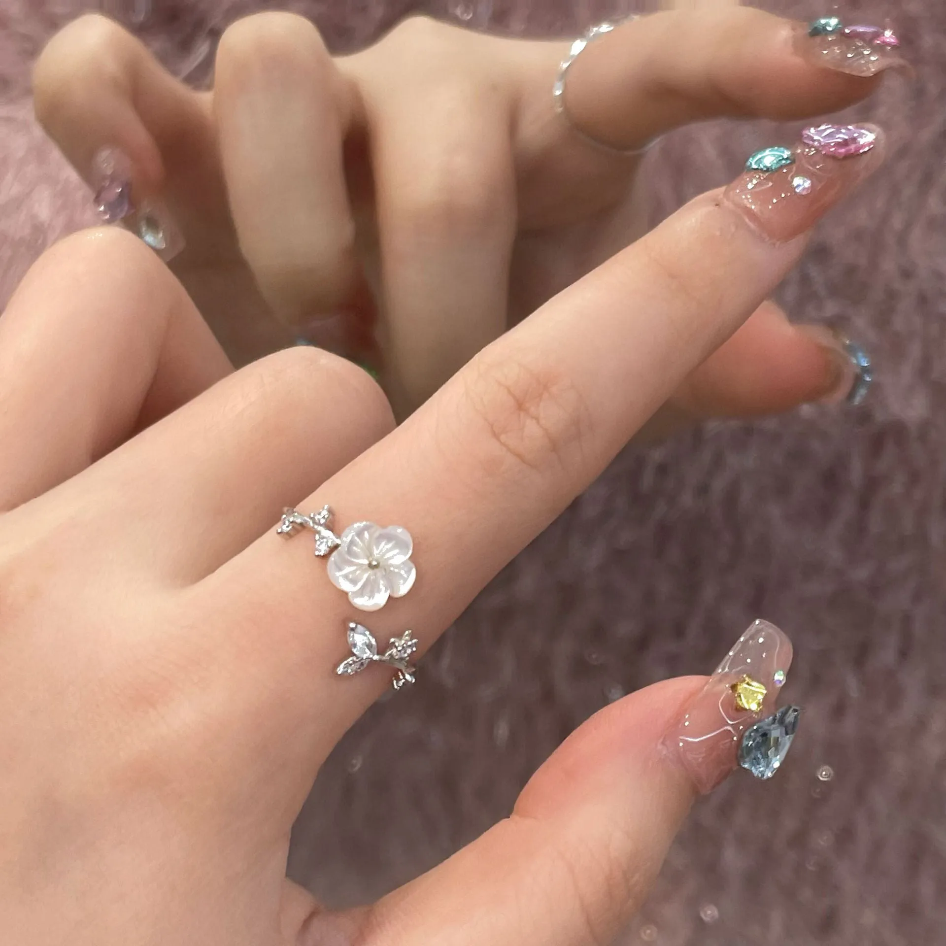 Cherry Blossom Ring (Solid Silver)