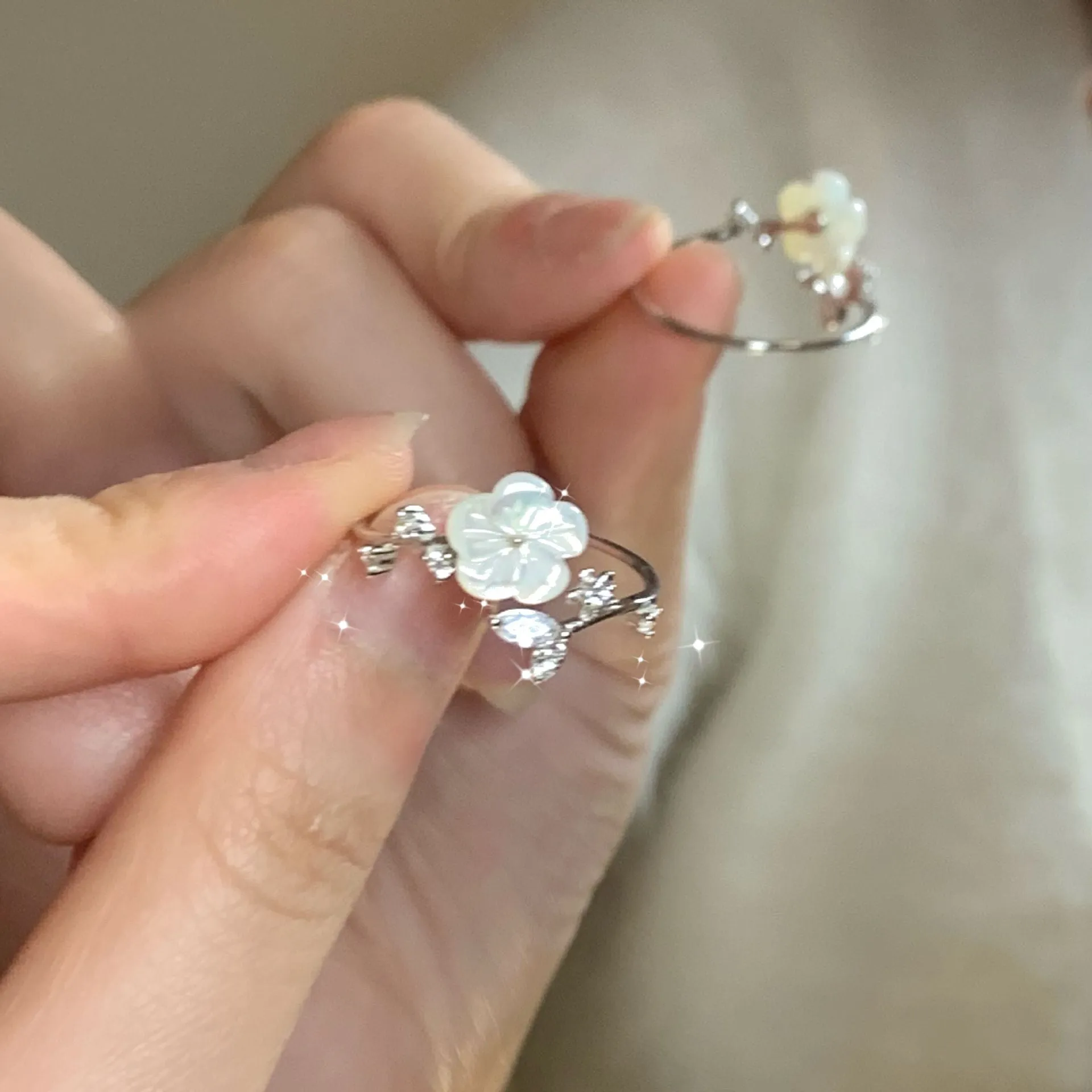 Cherry Blossom Ring (Solid Silver)
