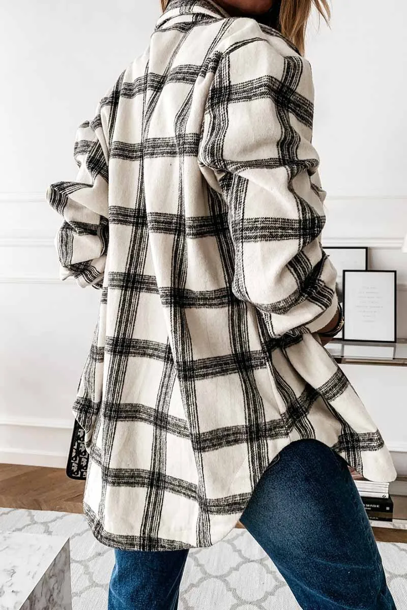 Chicindress Loose Retro Plaid Coat(3 Colors)
