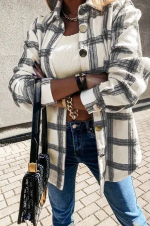 Chicindress Loose Retro Plaid Coat(3 Colors)