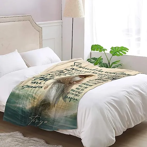 Christianart Blanket, Surrounded By Your Glory, Christian Blanket, Bible Verse Blanket, Christmas Gift.