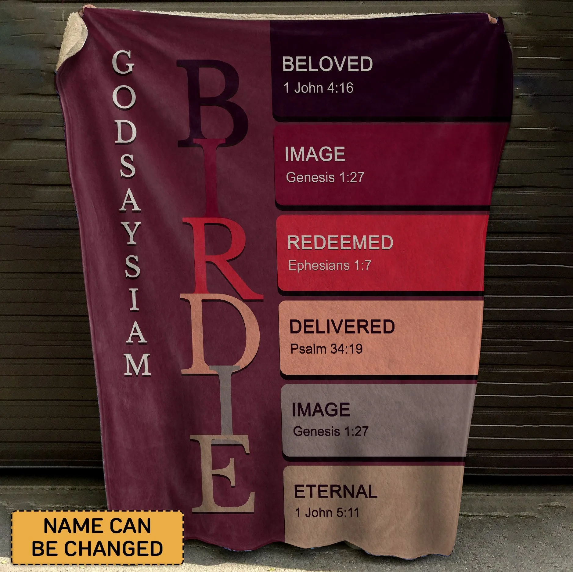 Christianart Personalized Blanket, God Says I Am, Uncover the sacred meaning of your name - Personalized Blanket, CABBK01020724.