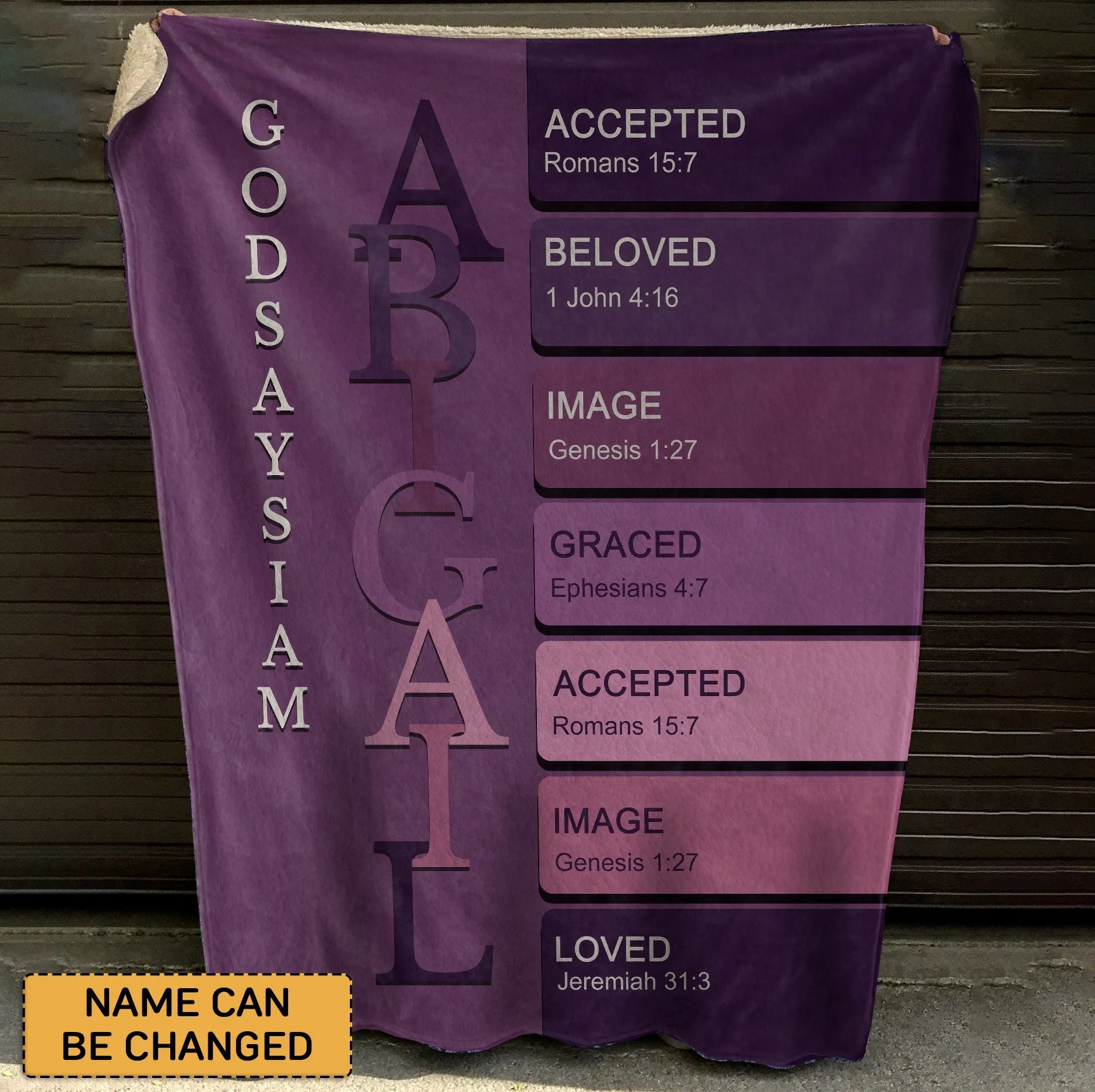 Christianart Personalized Blanket, God Says I Am, Uncover the sacred meaning of your name - Personalized Blanket, CABBK01020724.