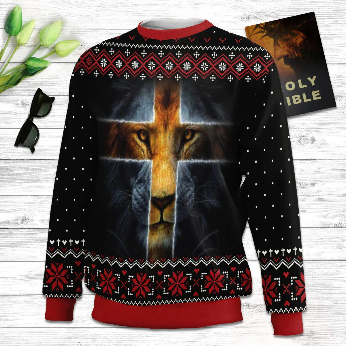 Christianartbag 3D Sweater, My God‘s Not Dead, He’s Surely Alive, Unisex Sweater, Christmas Gift.