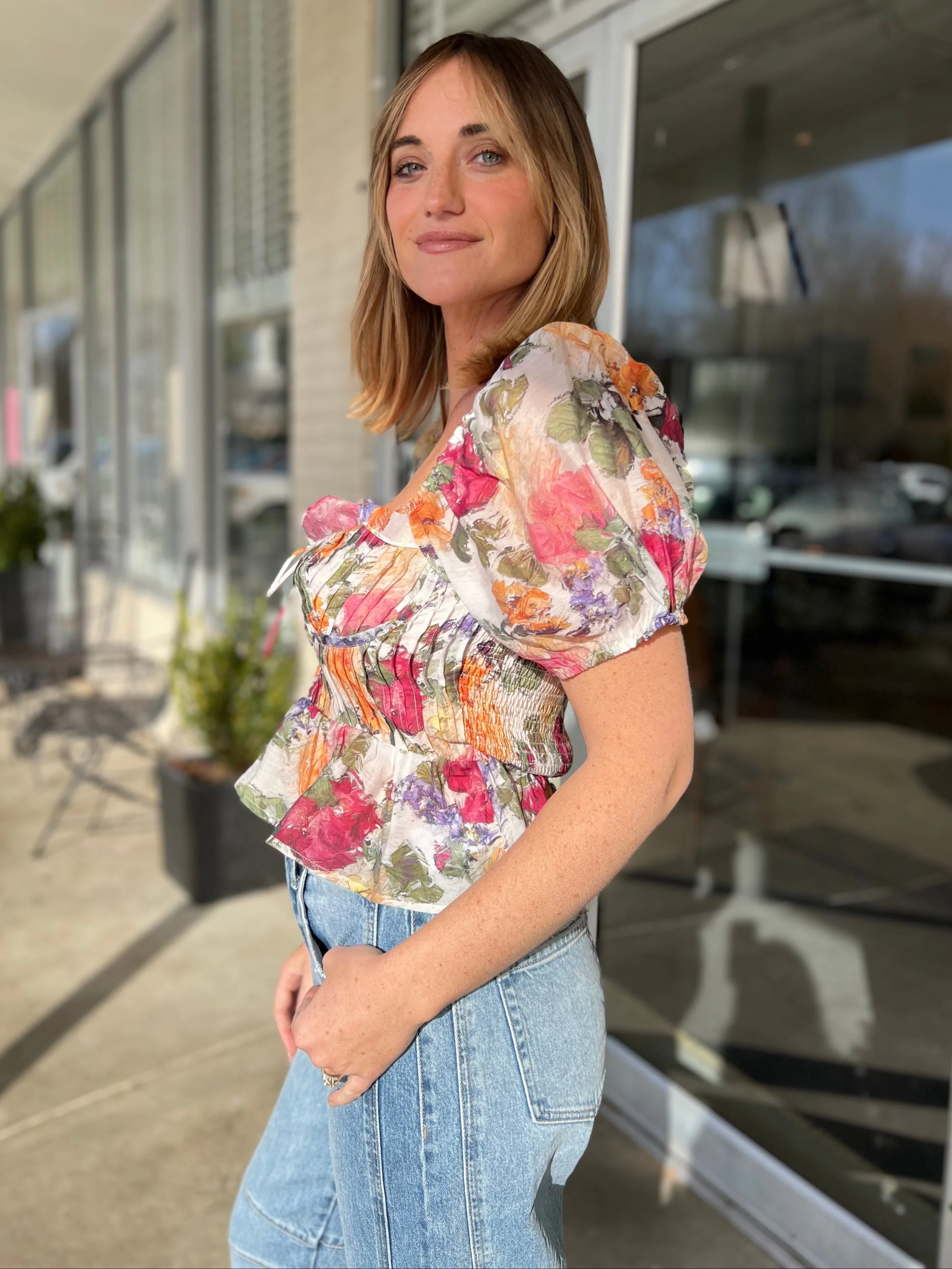 Clemence Puff Sleeve Top