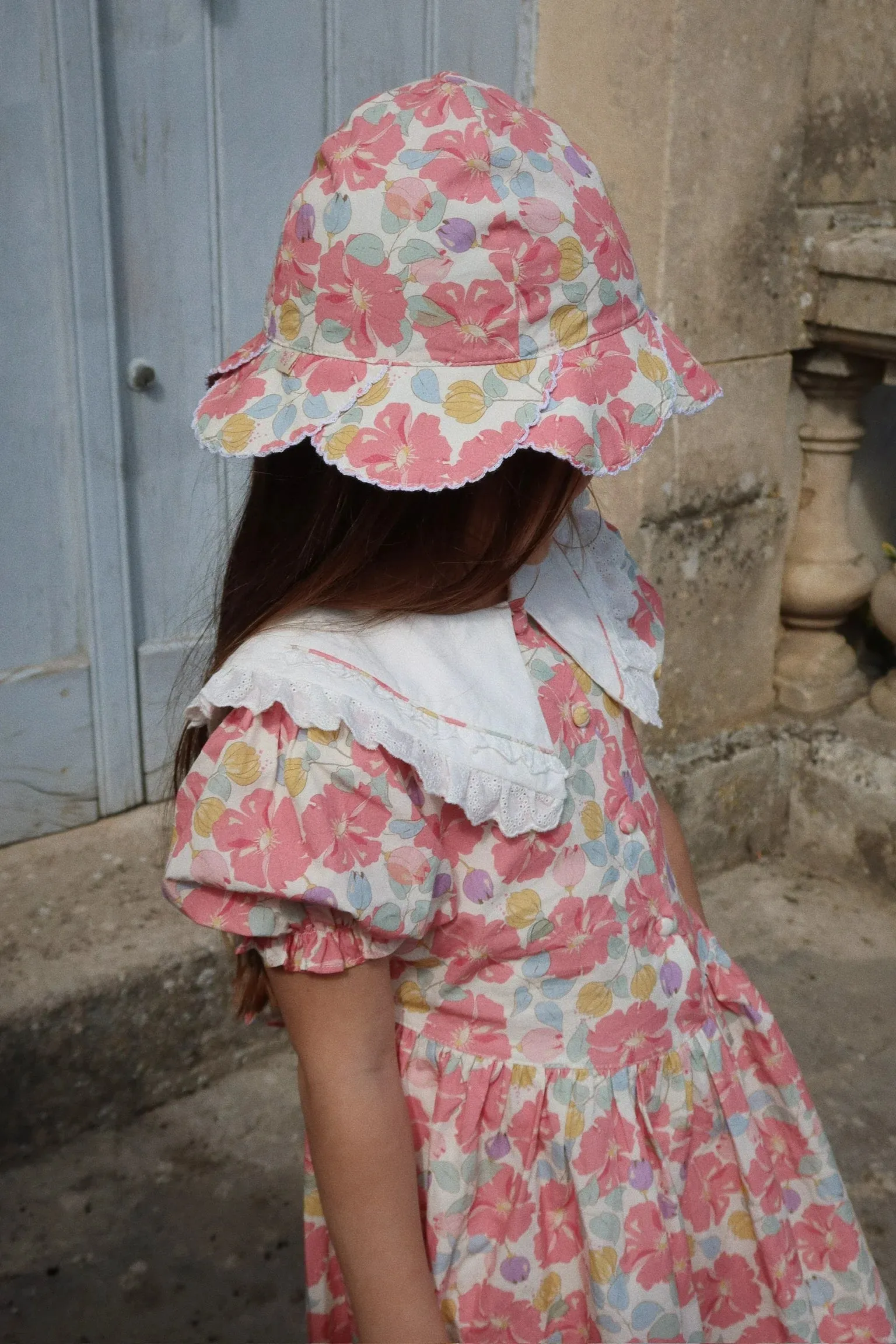 Coeur Collar Dress GOTS, Fleur Anglaise