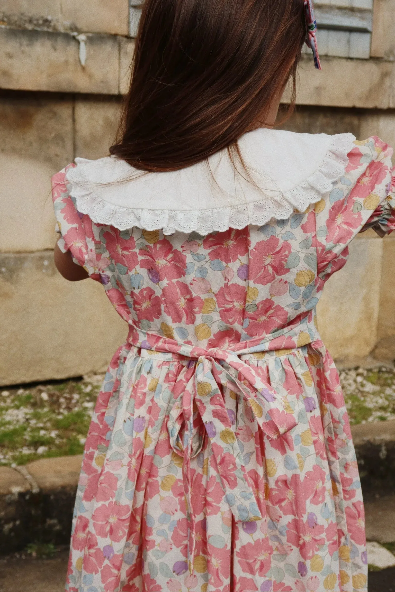 Coeur Collar Dress GOTS, Fleur Anglaise