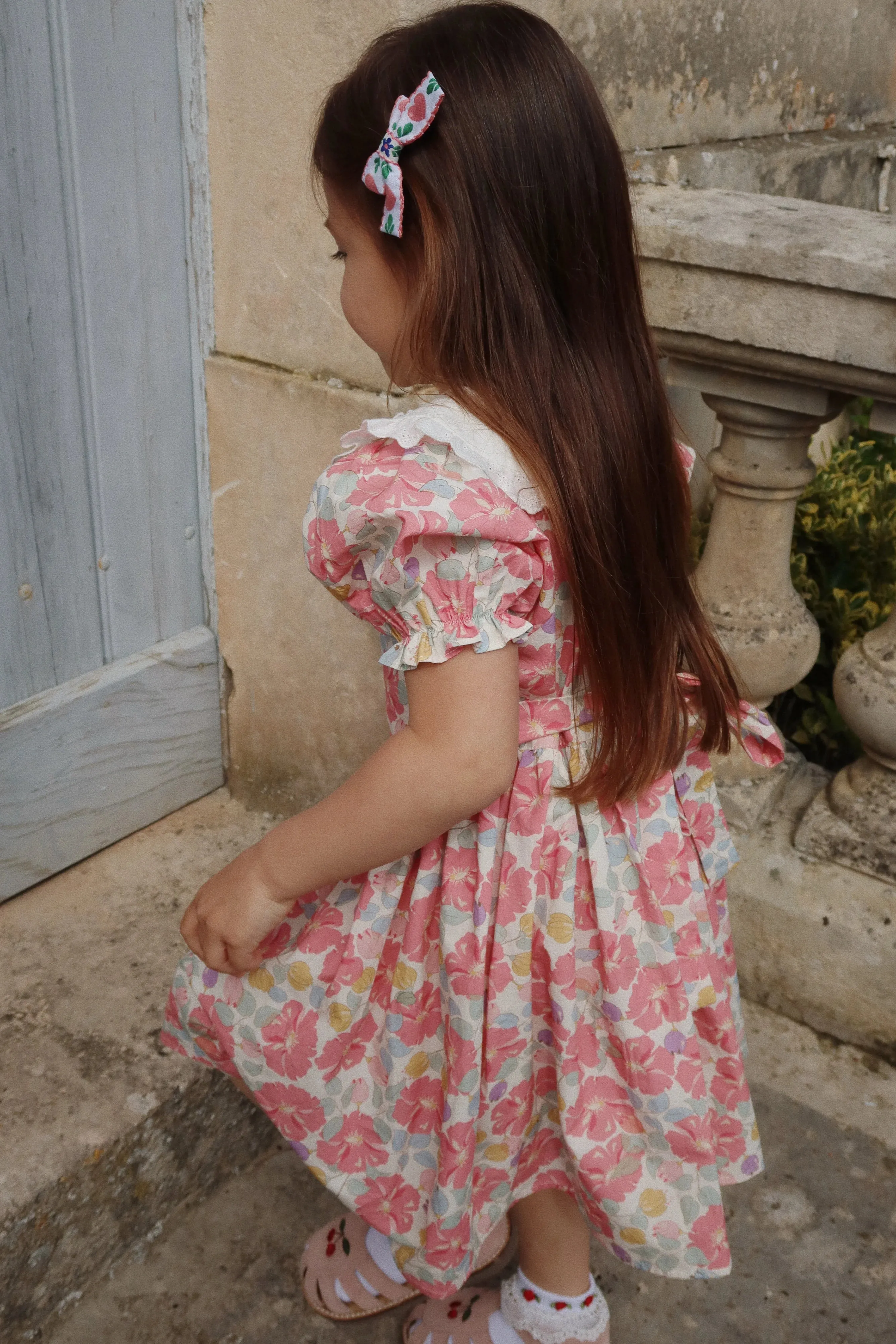 Coeur Collar Dress GOTS, Fleur Anglaise