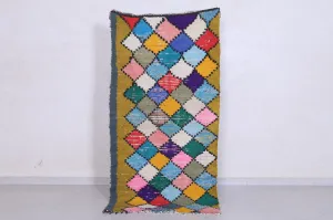 Colorful Handmade Moroccan Rug 3.1 X 6.2 FT – Vibrant Patchwork