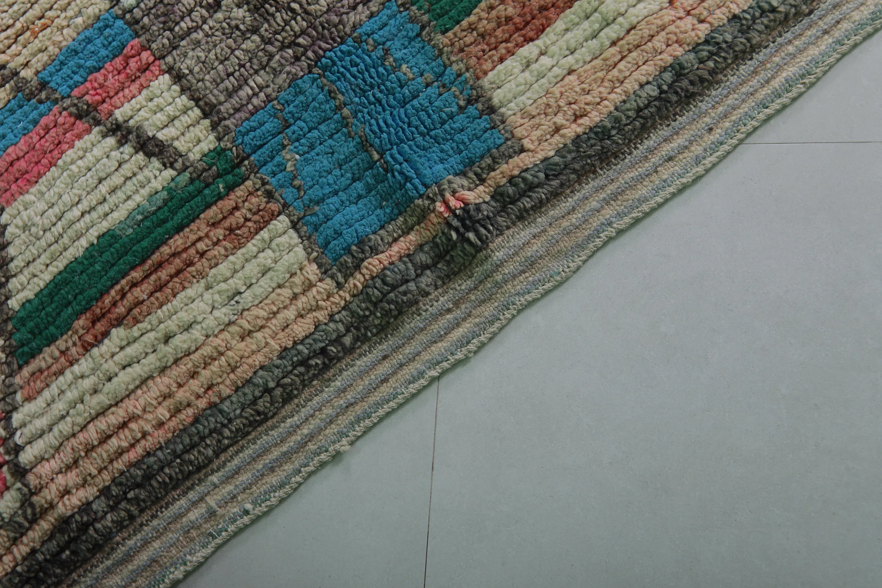 Colorful moroccan contemporary rug 4.9 FT X 8.4 FT
