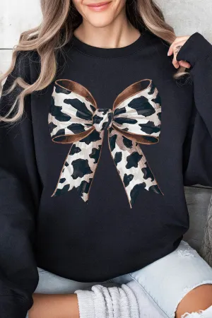 Cow Print Coquette Bow Unisex NuBlend Crew Sweatshirt