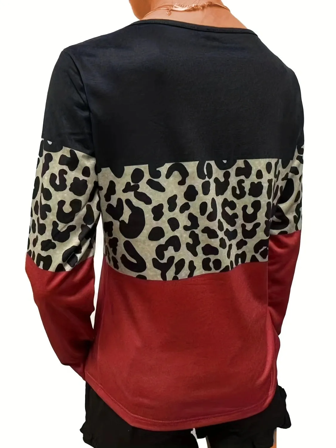 Crisscross Color Block Long Sleeve Top (3 Color Styles)