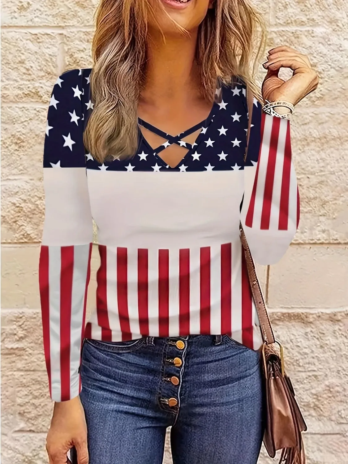 Crisscross Color Block Long Sleeve Top (3 Color Styles)