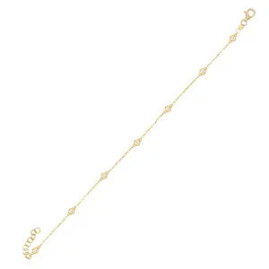 CZ Bezel Bracelet