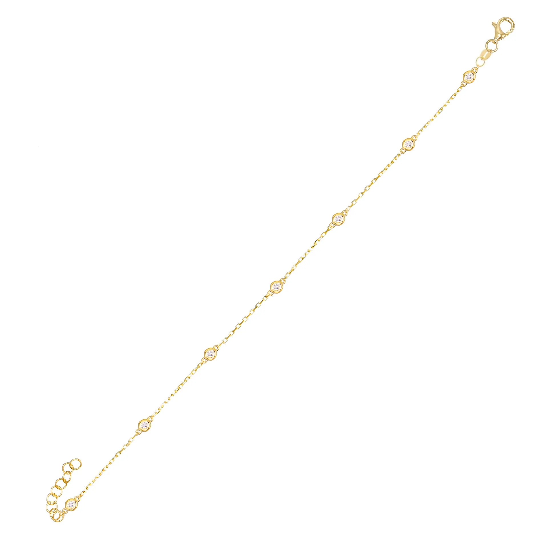 CZ Bezel Bracelet