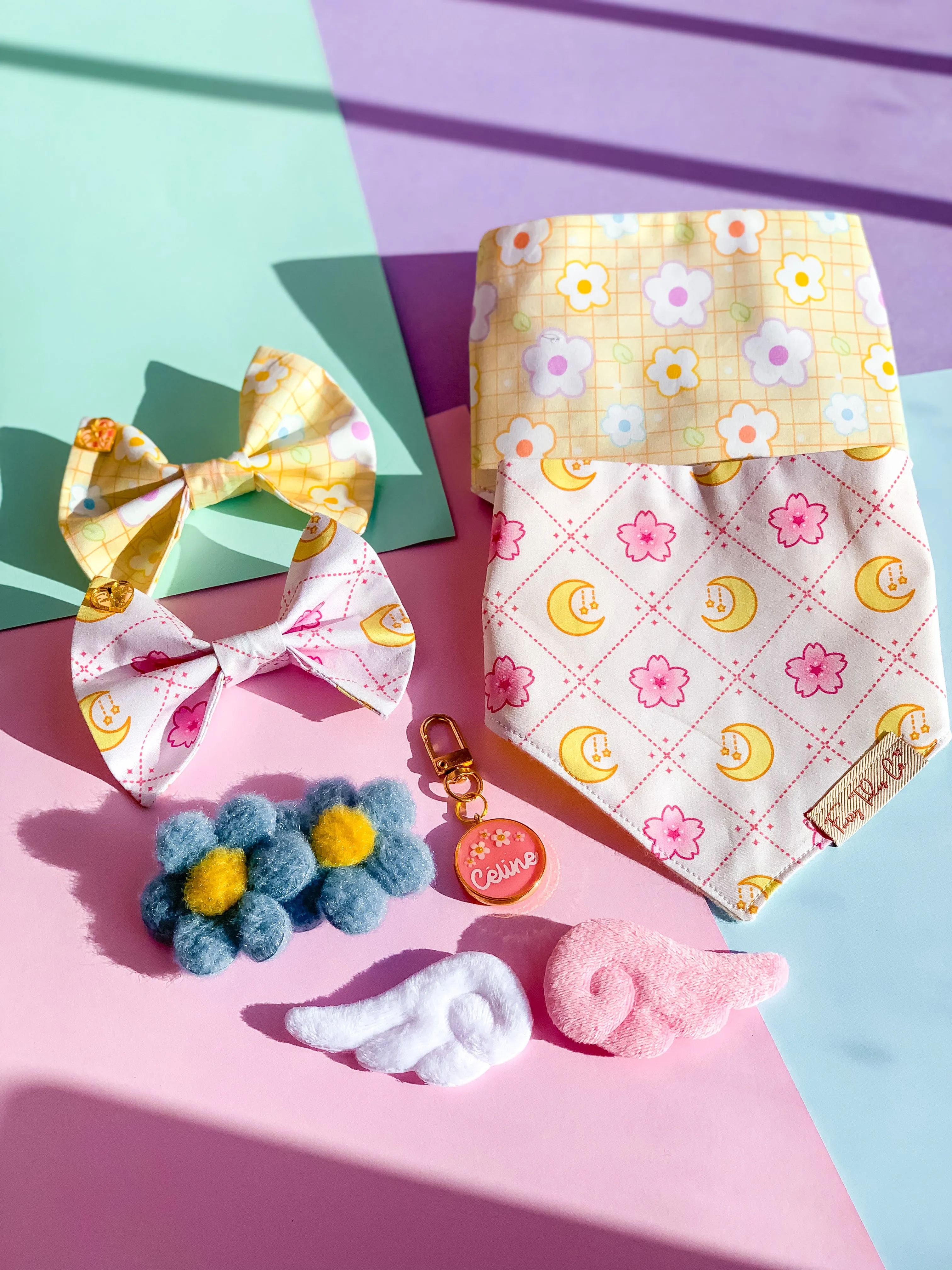 Dainty Floral Bow Tie / Hair Bow