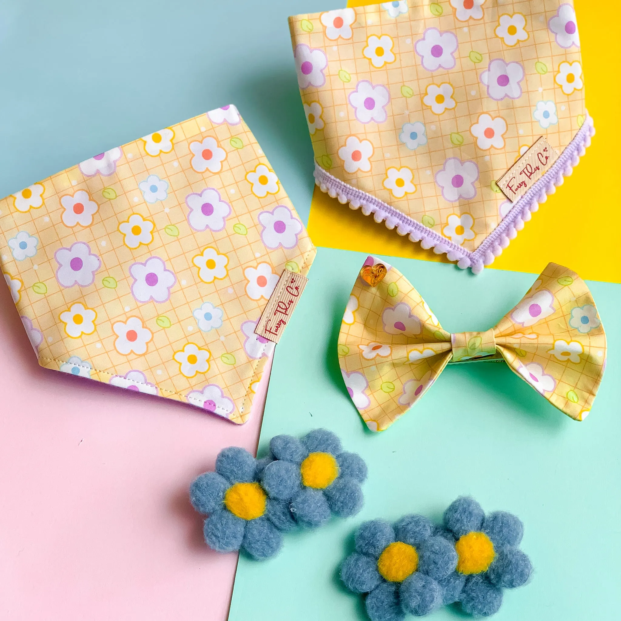 Dainty Floral Bow Tie / Hair Bow