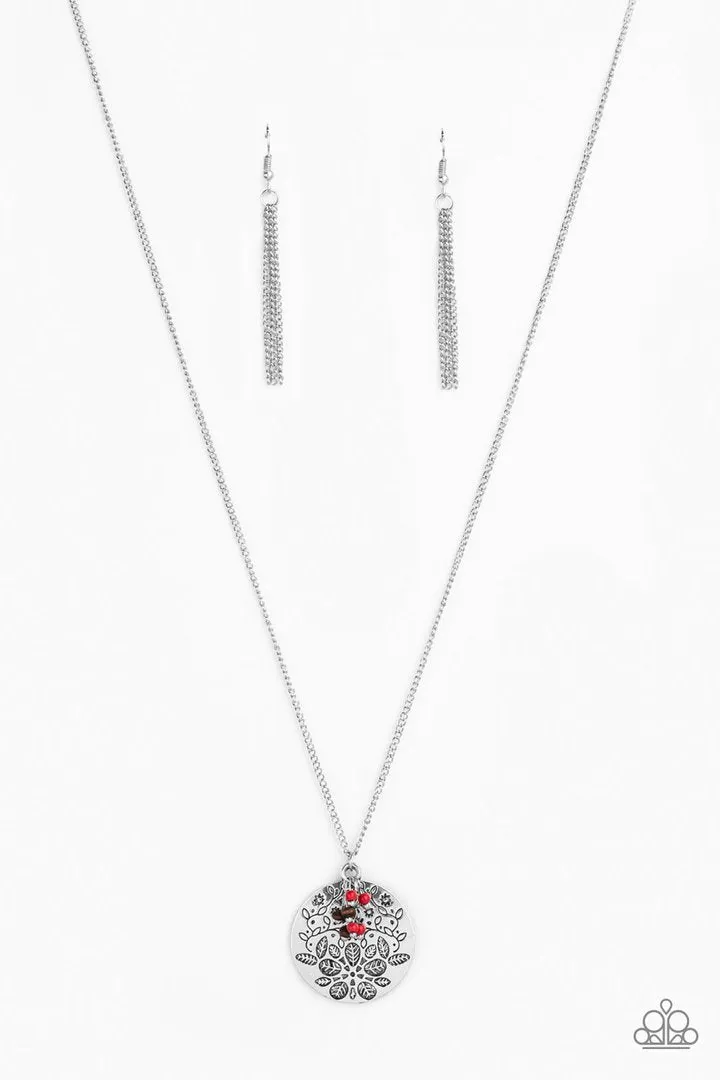 Desert Abundance - Red Necklace - Paparazzi Accessories