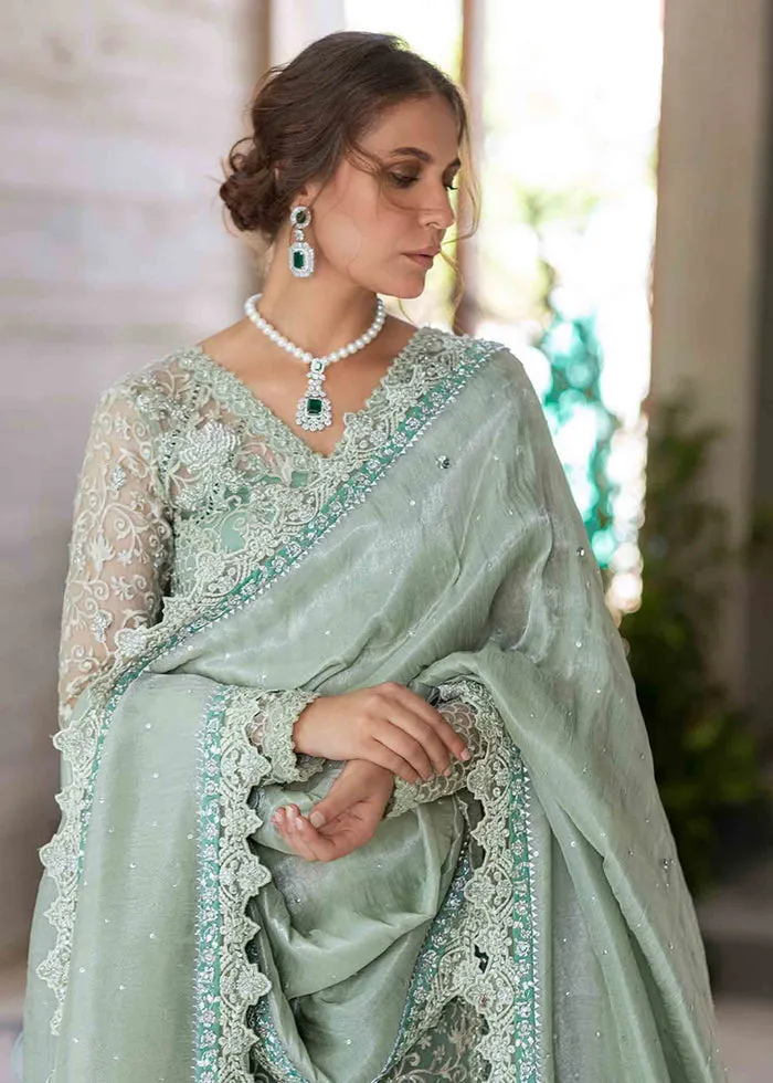 Designer Feather Lehenga Shirt for Indian Bridal Wear