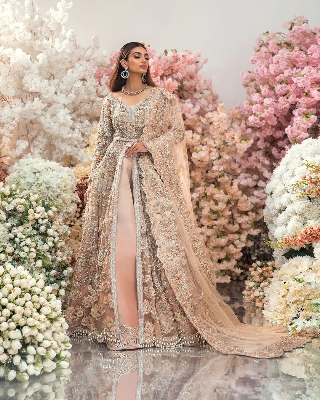 Designer Peach Bridal Lehnga for Indian Bridal Wear