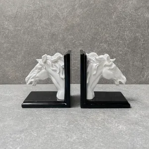 Edit House & Home-Home Artisan Wilbur Horse Bookends