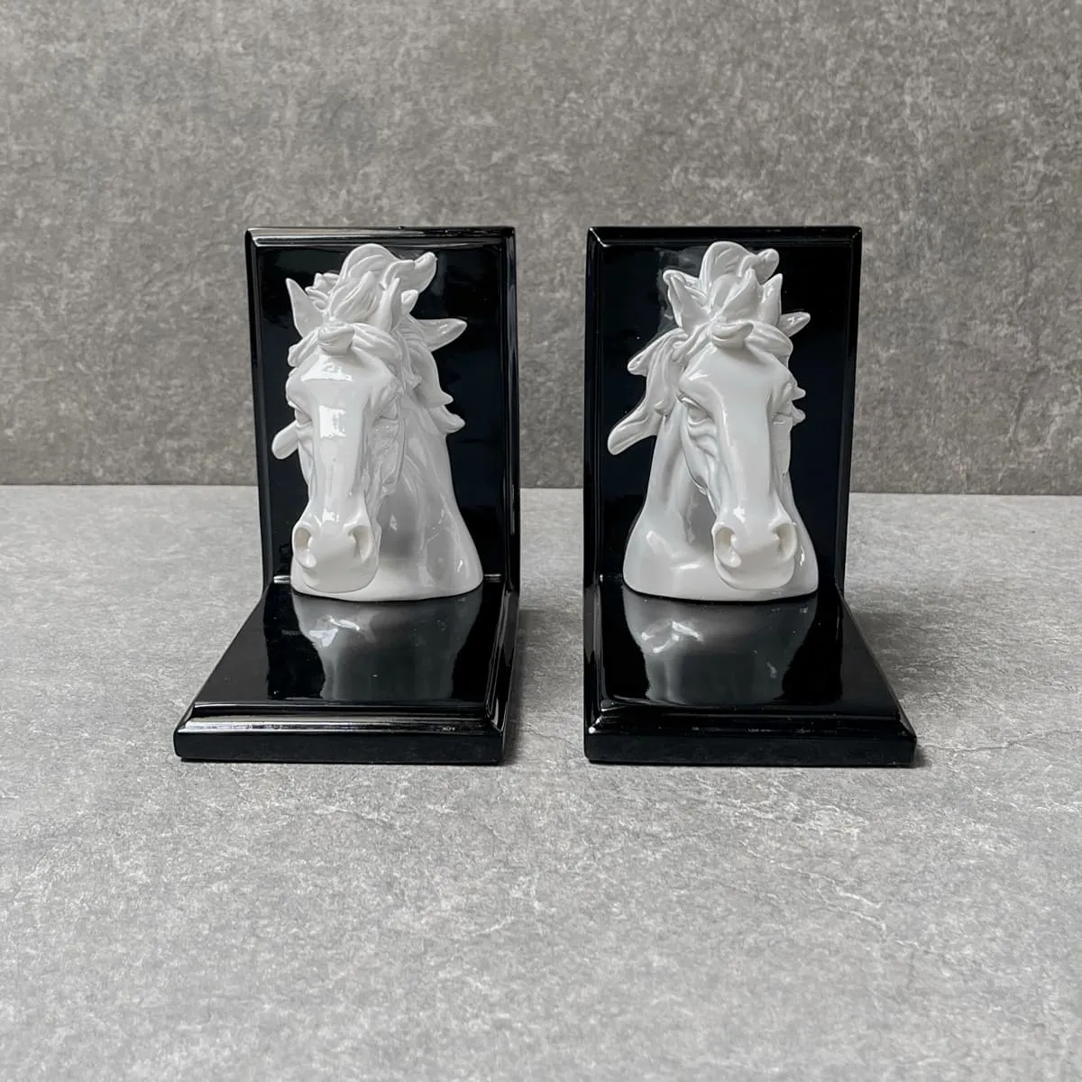 Edit House & Home-Home Artisan Wilbur Horse Bookends