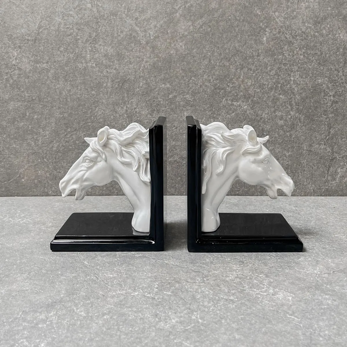 Edit House & Home-Home Artisan Wilbur Horse Bookends