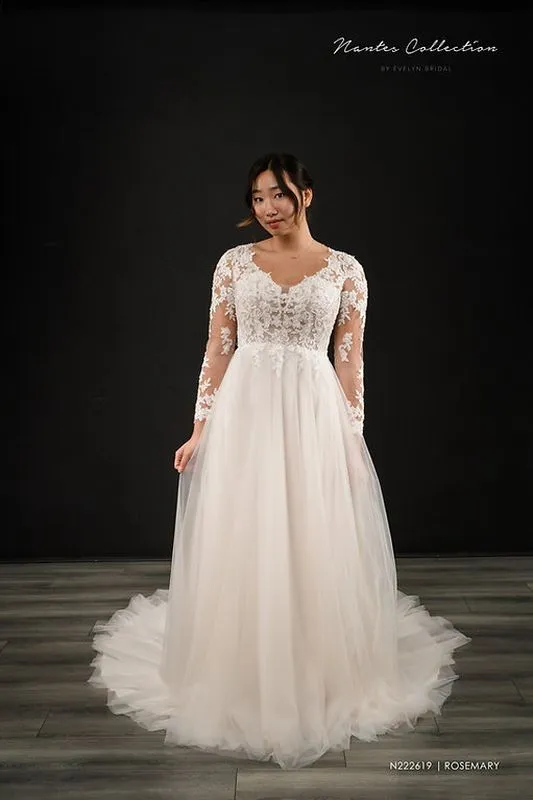 Evelyn Bridals Size 20W N222619 Rosemary Ivory Gown