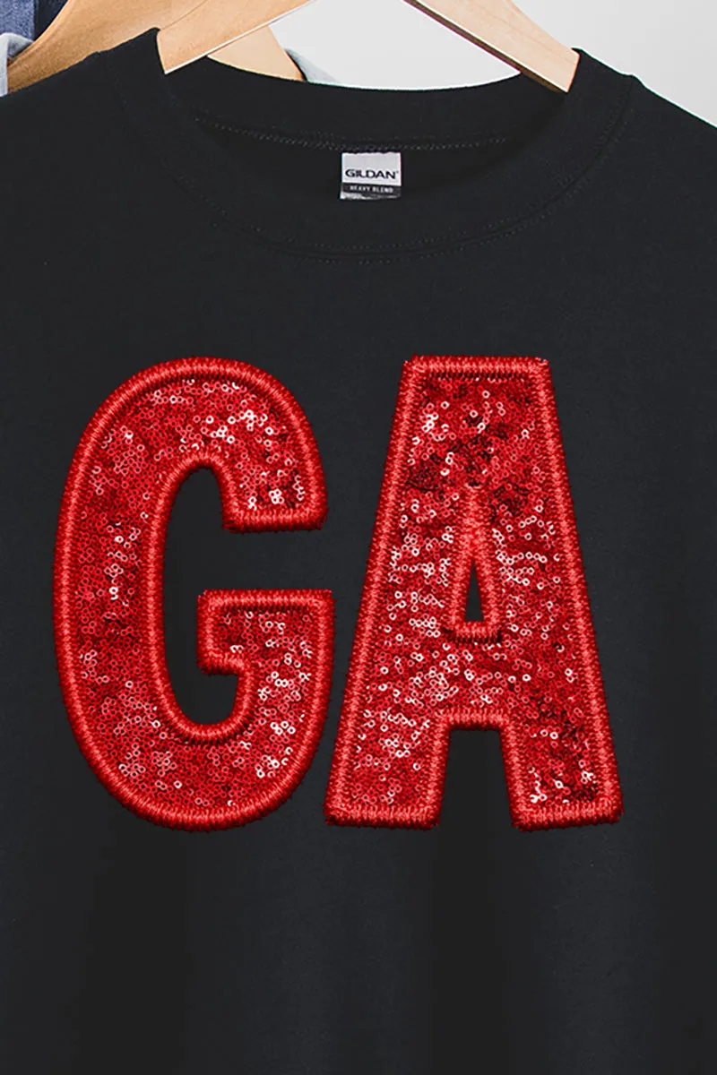 Faux Sequin GA Transfer Unisex NuBlend Crew Sweatshirt