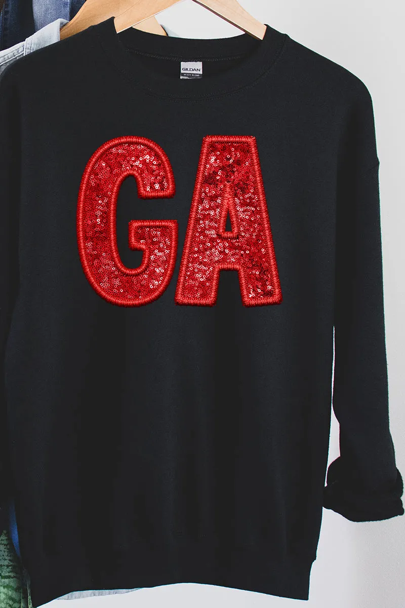 Faux Sequin GA Transfer Unisex NuBlend Crew Sweatshirt