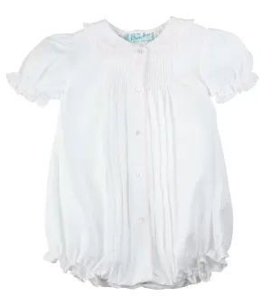 Feltman Brothers White/Pink Scalloped Open Front Bubble