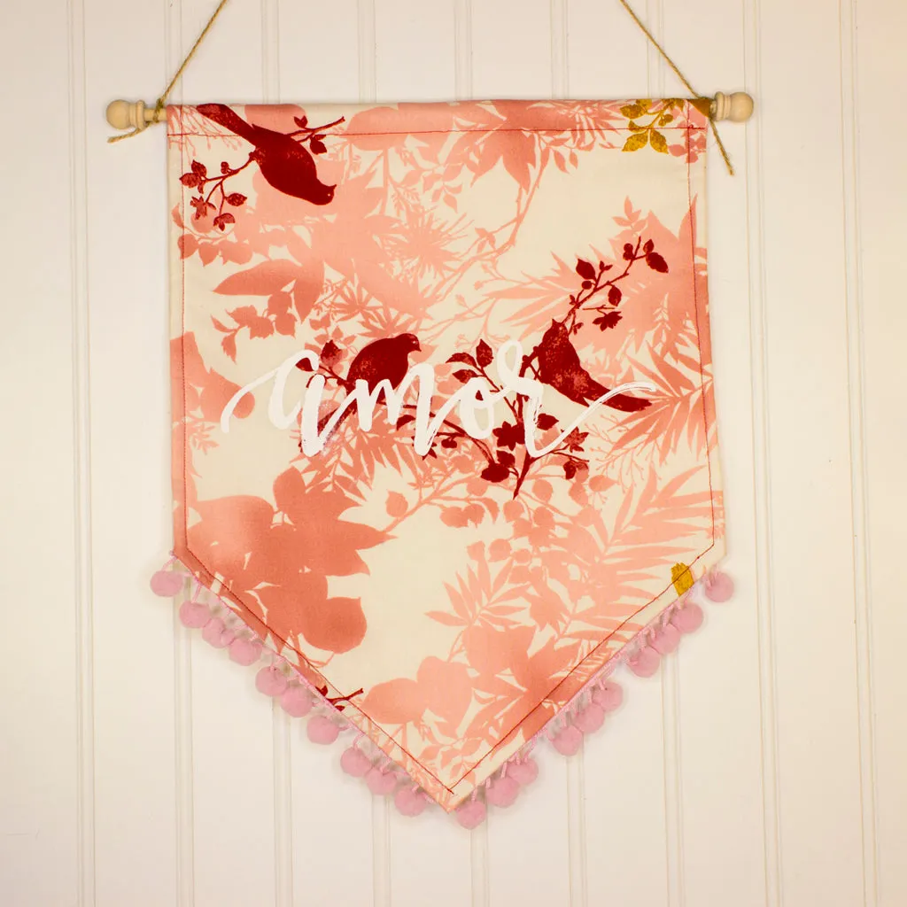 Floral pennant banner