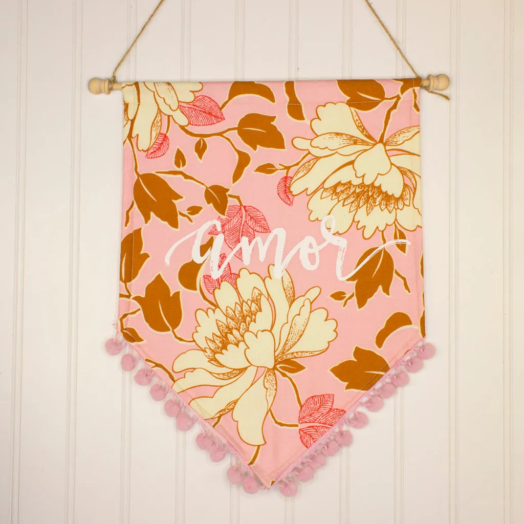 Floral pennant banner