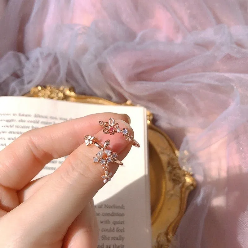 Floral Rose Gold Ring (2 Styles)