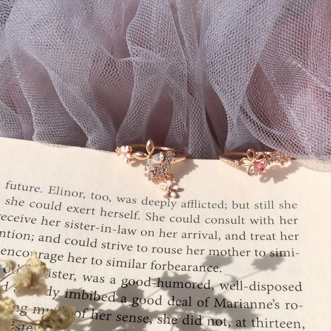 Floral Rose Gold Ring (2 Styles)