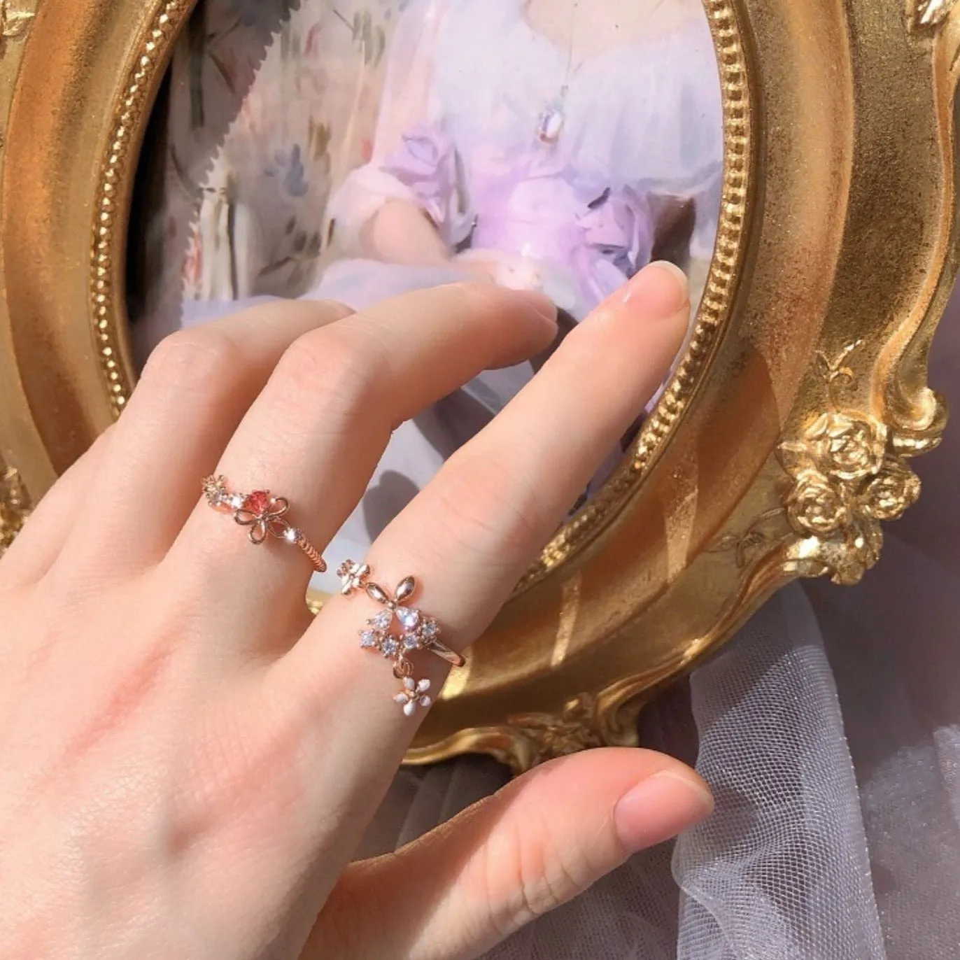 Floral Rose Gold Ring (2 Styles)