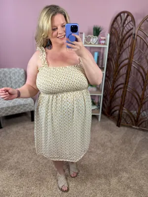 Full of Experiences Smocked Dress - Cream