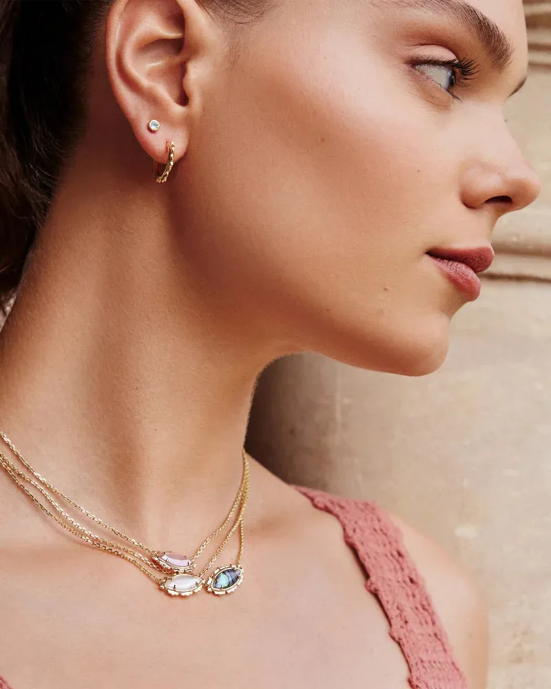 Genevieve Huggie Earring in Rhodium Metal