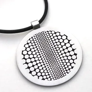 Geo Dot Full Moon Pendant (Silver)