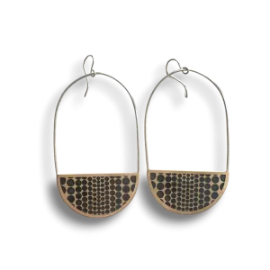 Geo Dot Half Moon Dangles