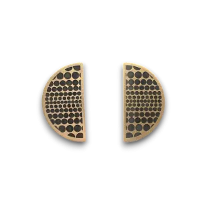 Geo Dot Half Moon Studs
