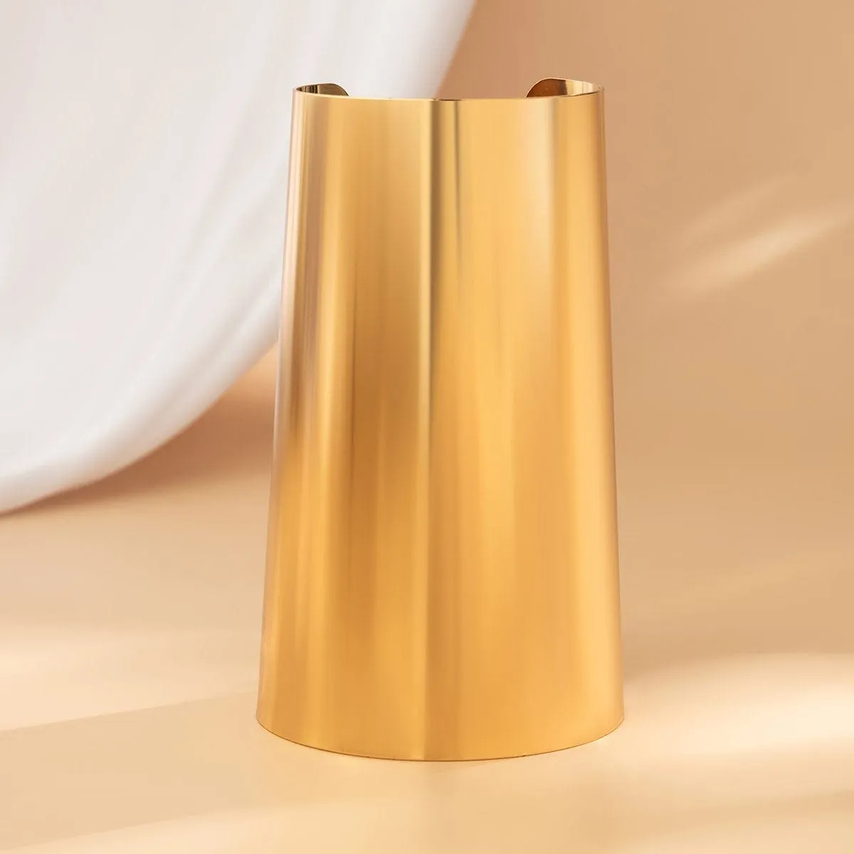 Geometric Gold Silver Tone Oversized Wrist Cuff Wrap Wide Bangle