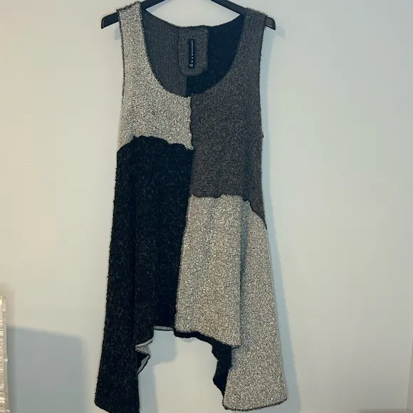 Gershon Bram Patchwork Knit Tunic Top – Size M