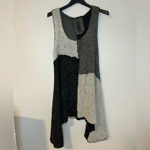 Gershon Bram Patchwork Knit Tunic Top – Size M